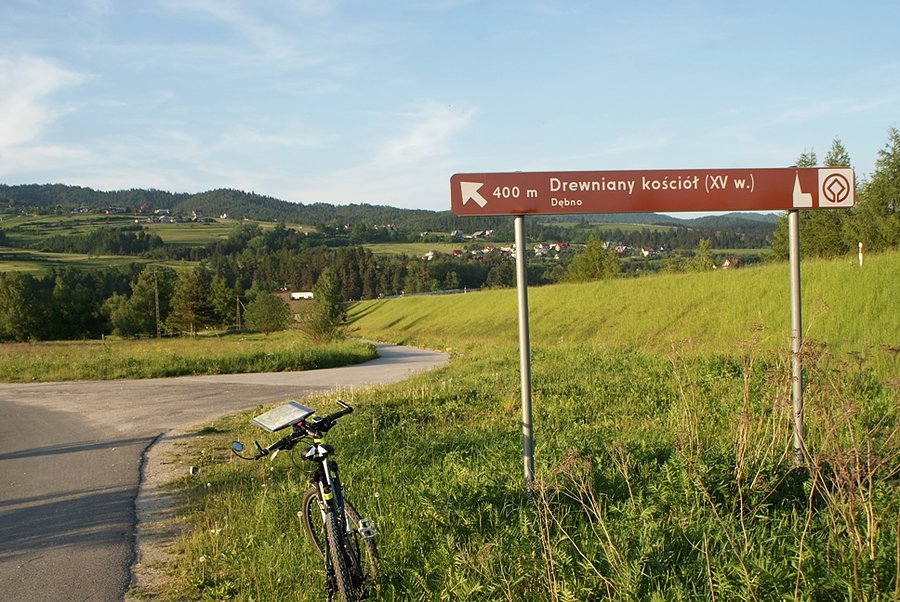 Dębno - tutaj zaczynam wieczorną przygodę rowerową podczas pobytu w Pieninach