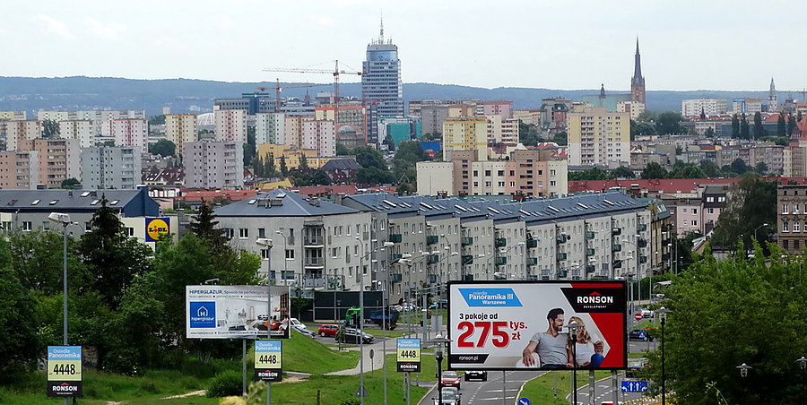 Panorama Szczecina - widok z ulicy Duńskiej