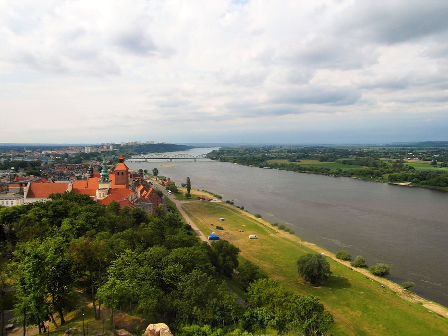 Widok na Grudziądz - 1 Tczewski Rajd Rowerowy na "Piątkę" dzień 2