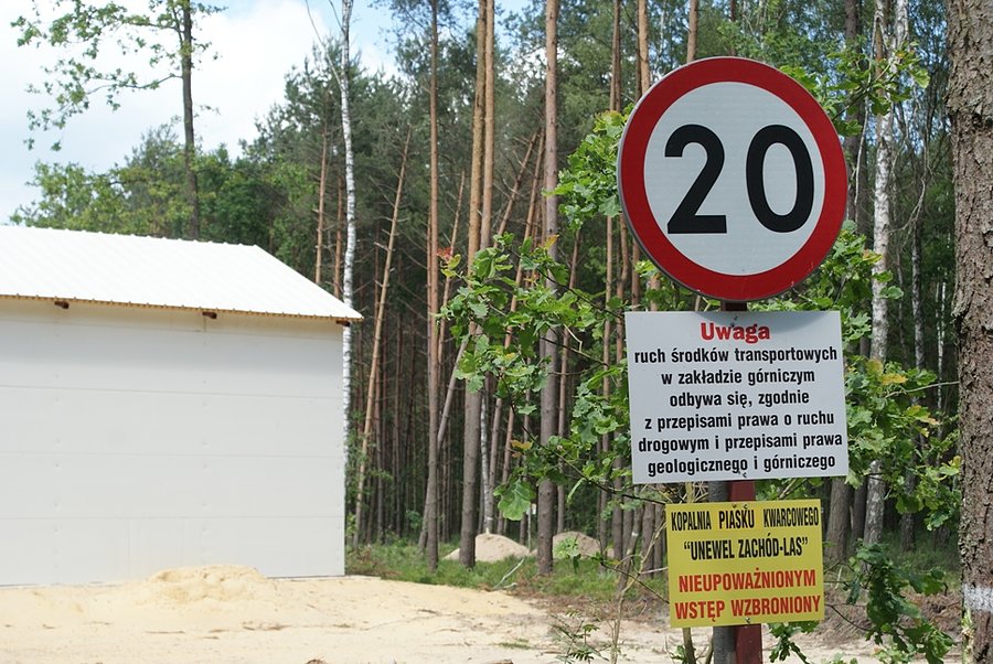 Kapalnia piasku kwarcowego - Unewel Zachód Las