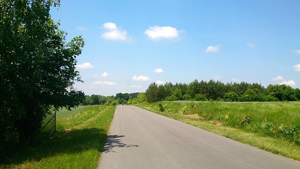 Nowy asfalt koło Borzechowa