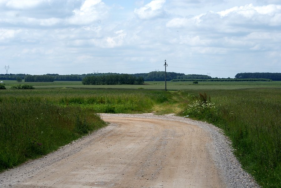 Pierwszy odcinek szutrowy na Green Velo - okolice Chełmc - świętokrzyskie
