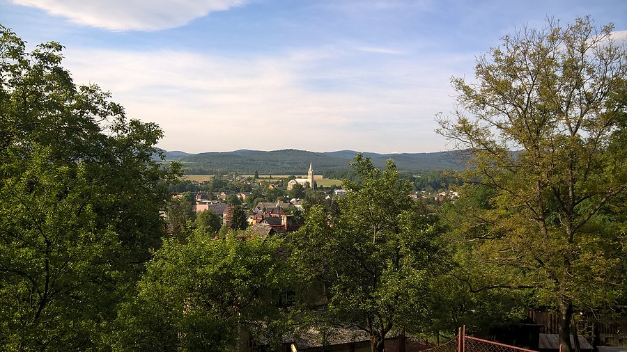 Widok z góry na Mikulovice