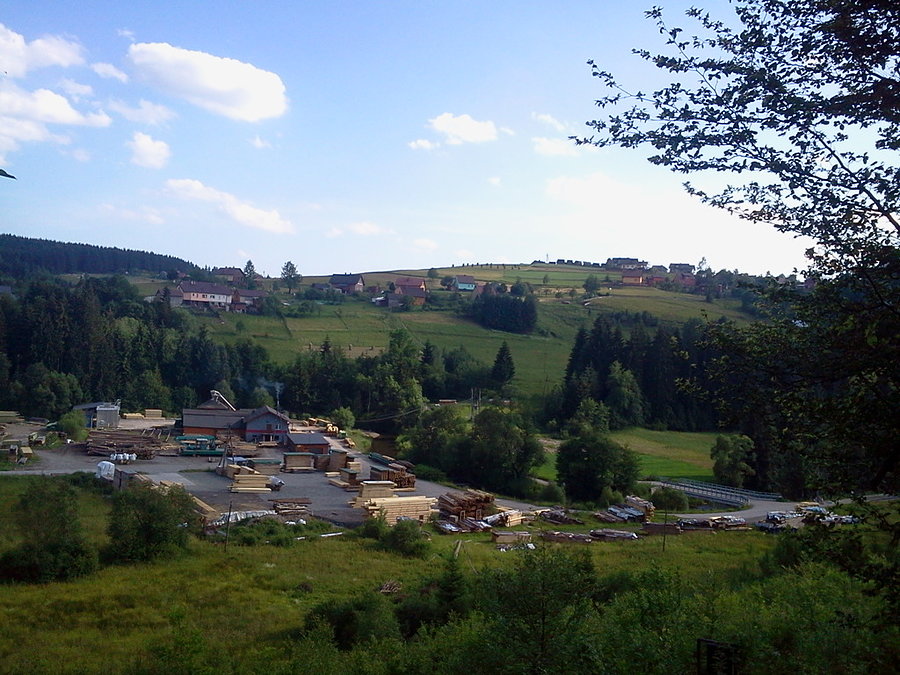 Widoczek na Jasnowice i tartak