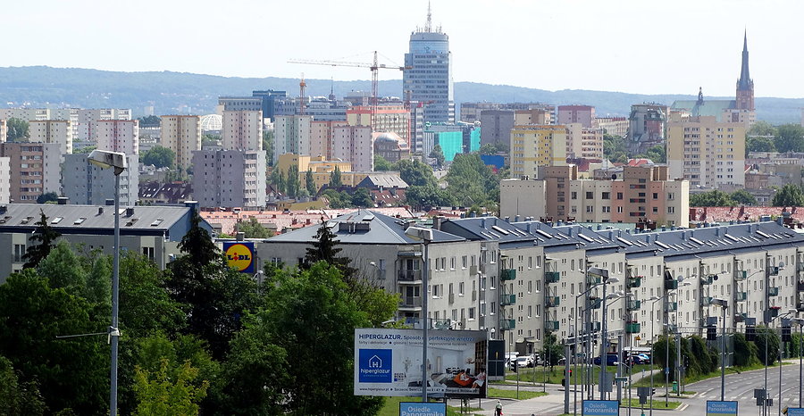 Z ulicy Duńskiej - panorama Szczecina