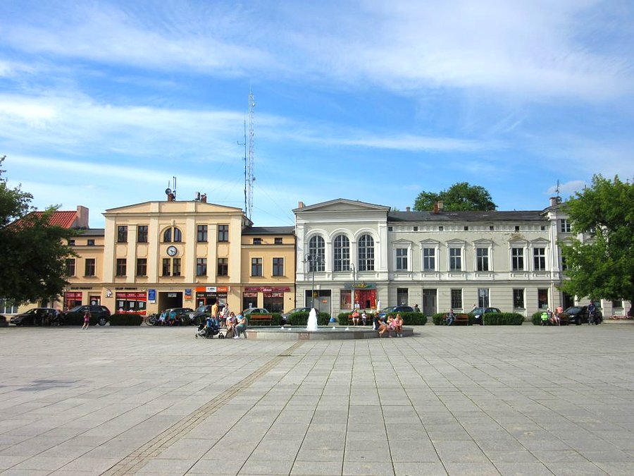 Centrum Wągrowca z placem na rynku