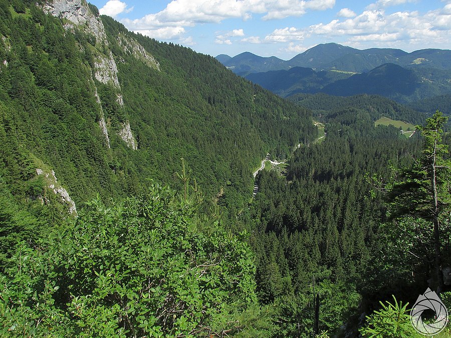 Z podjazdu na Bohinjsko sedlo ładnie widać dolinkę z Soricą, aż zapomina się o tych ciągłych 10%