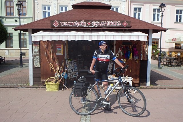 Pozowanie do zdjęcia na rynku w Sanoku;)