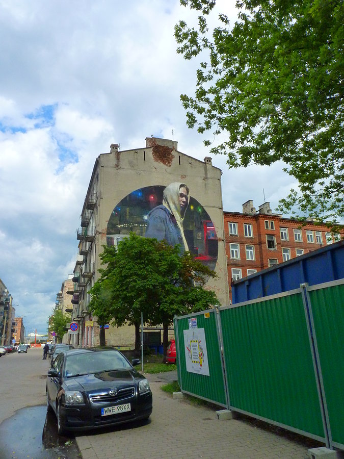 Mural dresiarza na Pradze