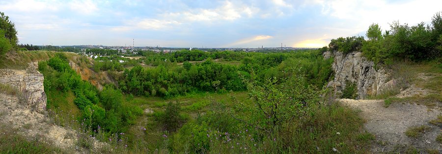 Panorama Częstochowy z kamieniołomu na Złotej Górze