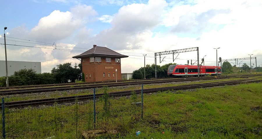 PKP Gumieńce - pociąg w drodze do Niemiec