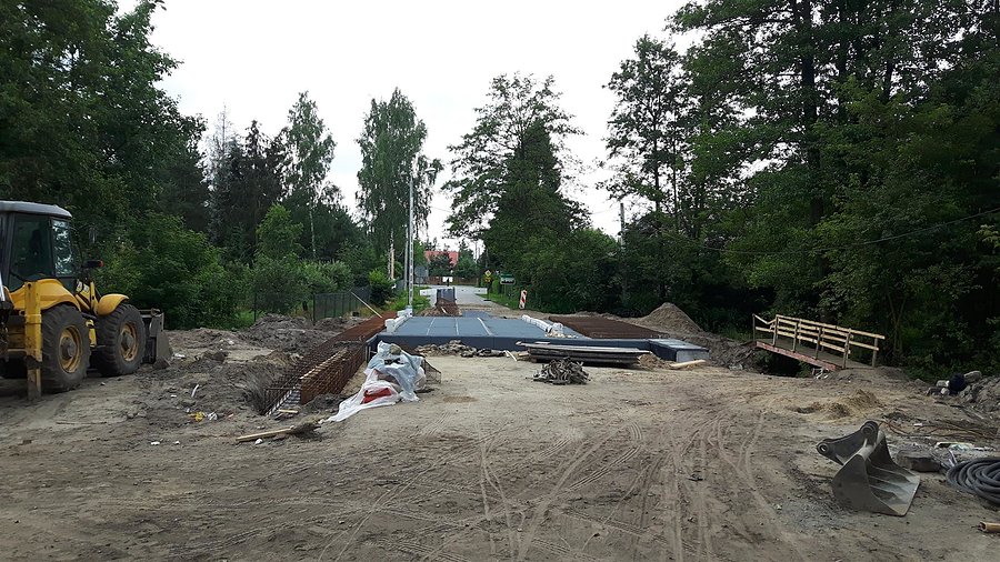 Remont mostu w Wincentowie, przejść mozna