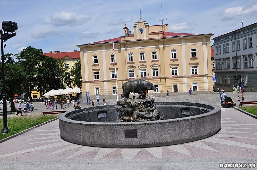 Przemyśl Rynek - Niedźwiadek - Fontanna