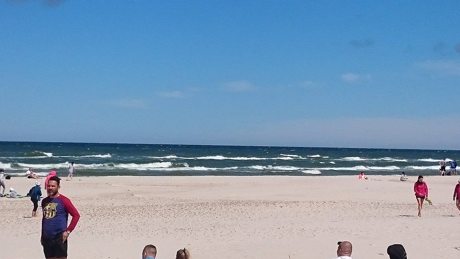 Wejście na plażę z wydm