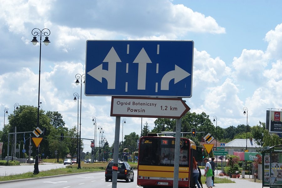 Pierwszy i ostatni drogowskaz na mojej trasie do Ogrodu Botanicznego