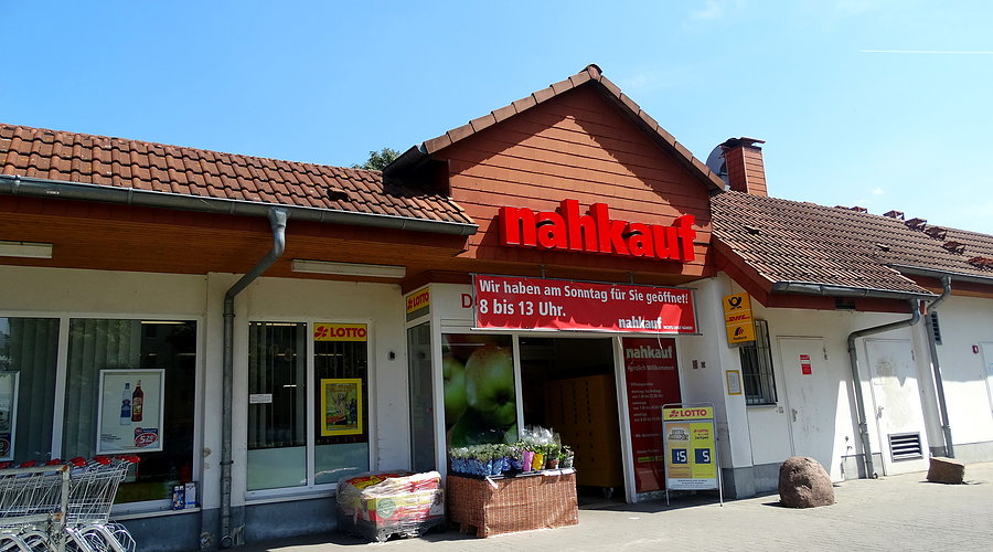 Tu dawniej był sklep Rewe - centrum Loecknitz