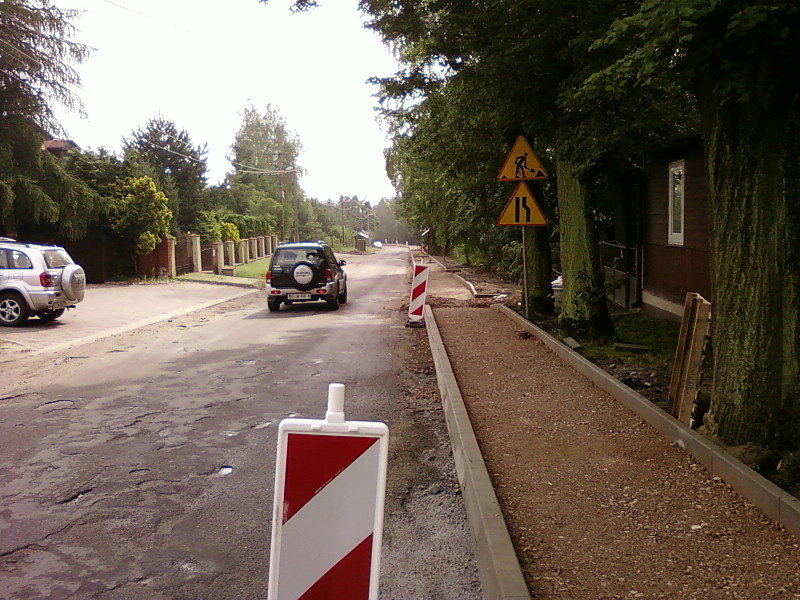Budowa chodnika w Kalonce