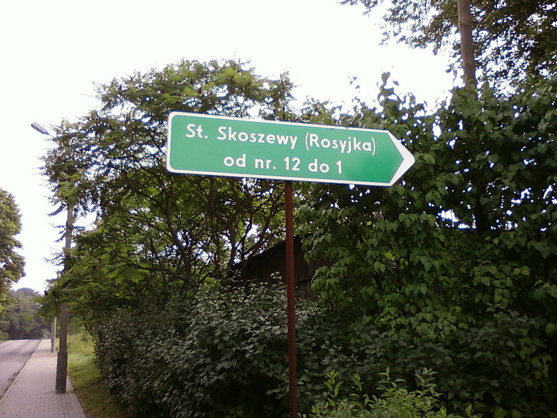 Drogowskaz na Rosyjkę