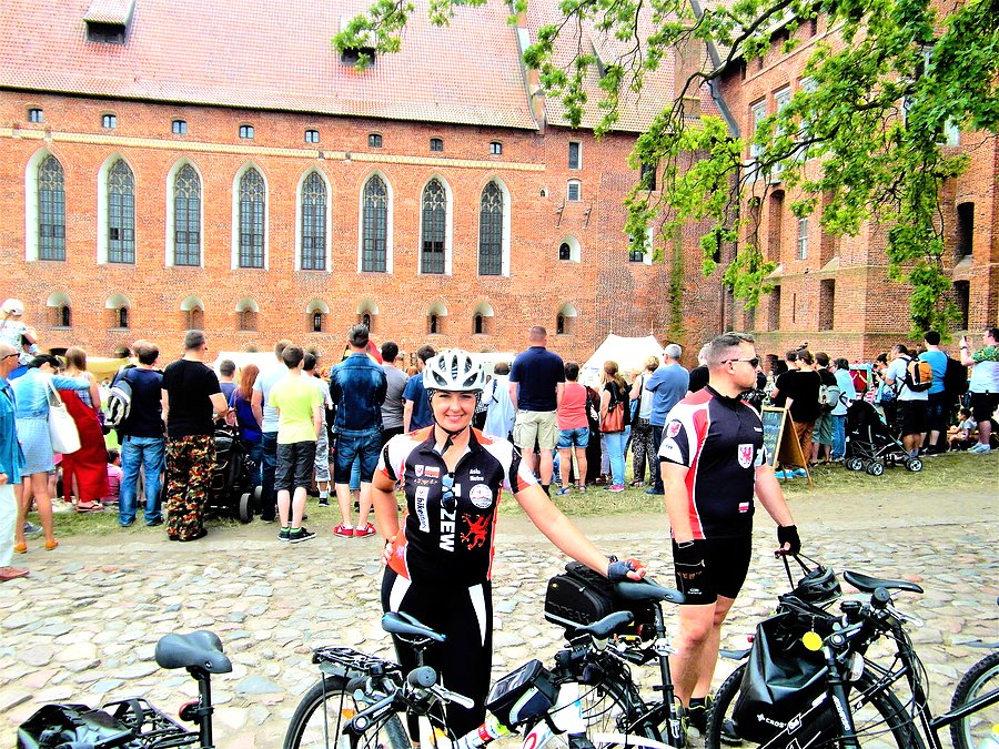 Rowerzyści w Malborku