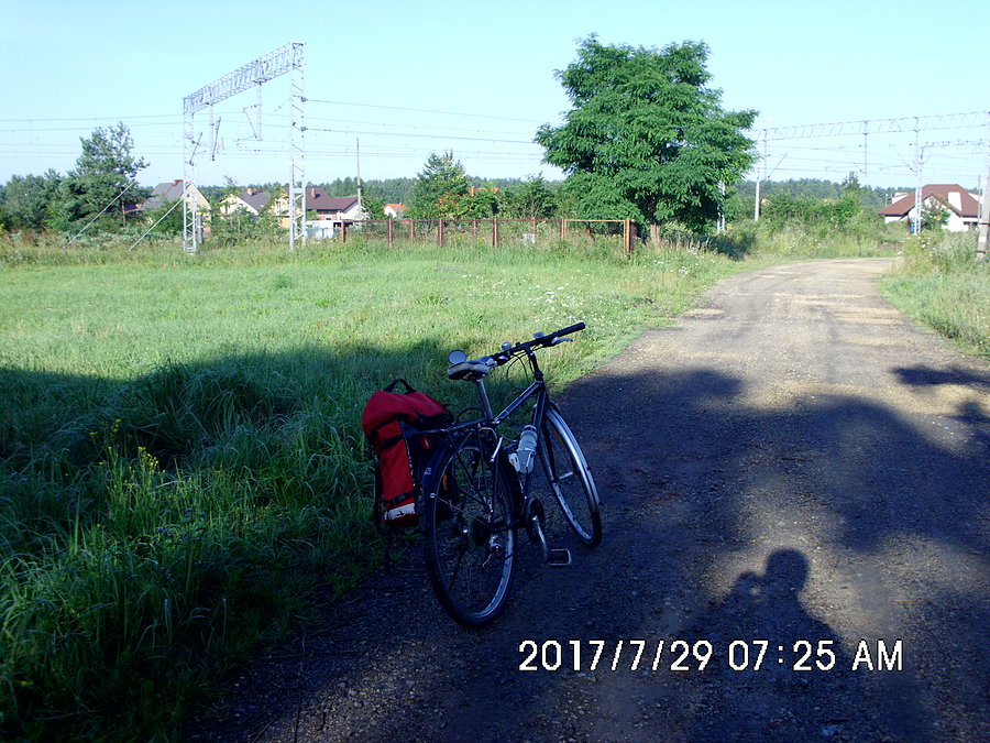 Piękny poranek (w sakwie laptop)