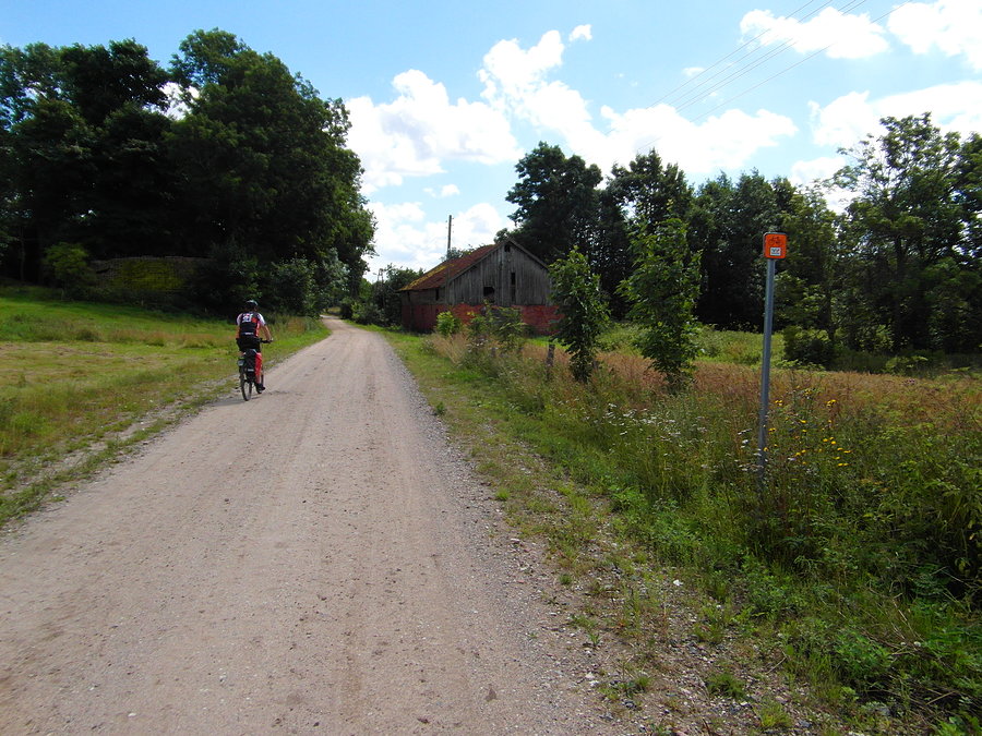 Na szlaku Green Velo w kierunku Pieniężna