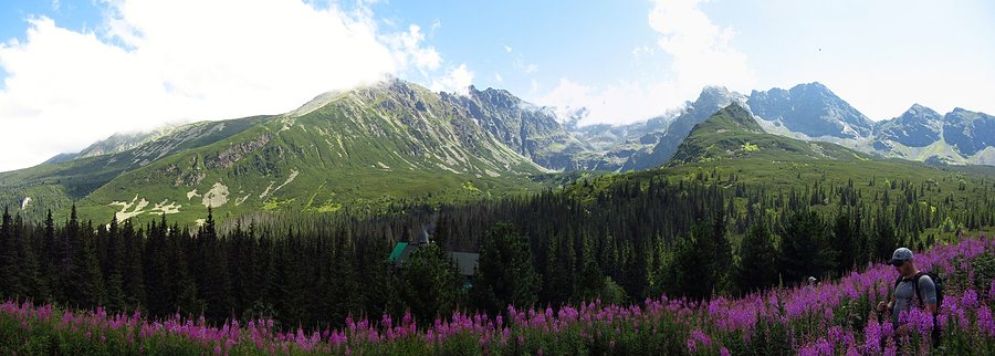 Panorama z hali Gąsienicowej