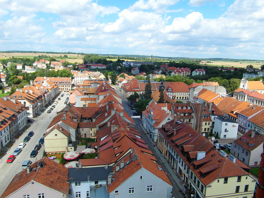 Widok z wieży kościoła Reszlu