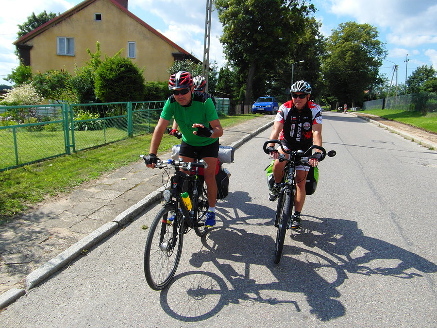 Rowerzyści w Bisztynku