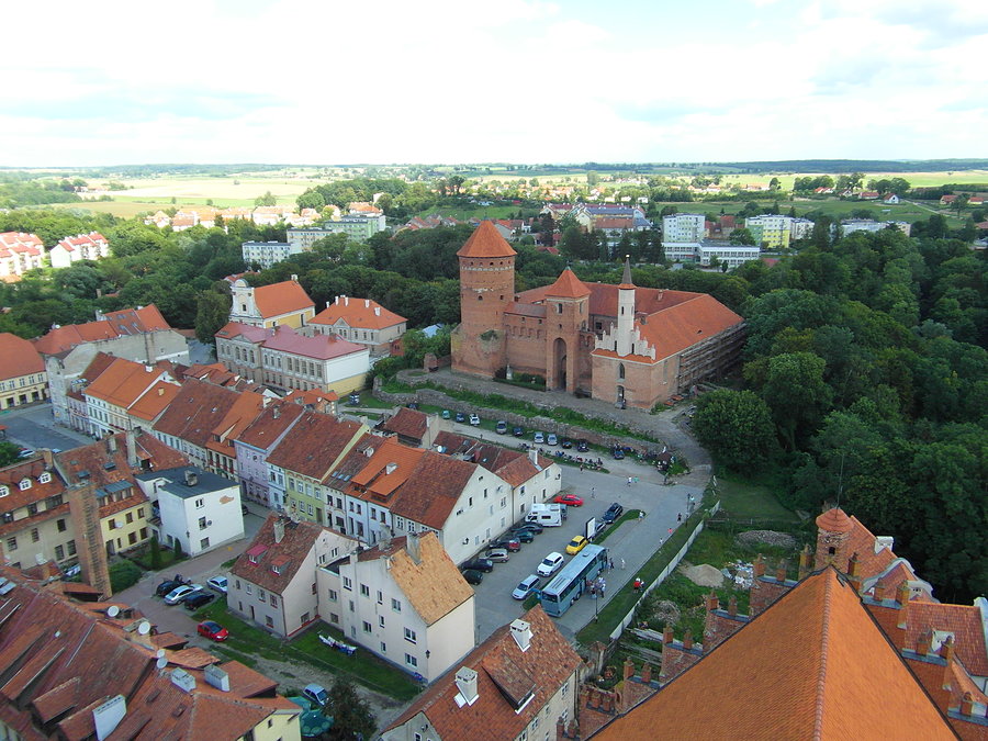Widok z wieży kościoła w Reszlu