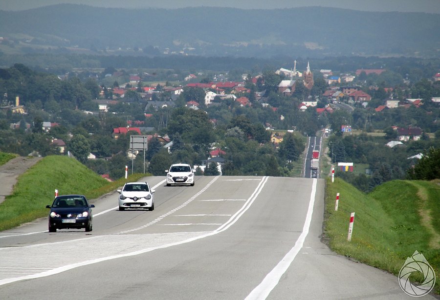 Jak zwykle dośc widokowy zjazd do Rogów