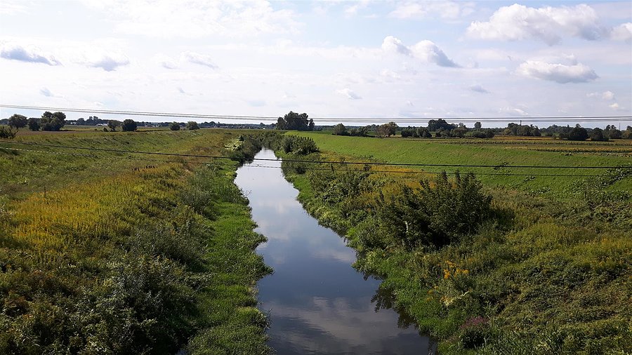 Tradycyjna a fotka z mostu w Obórkach. Jeziorka river