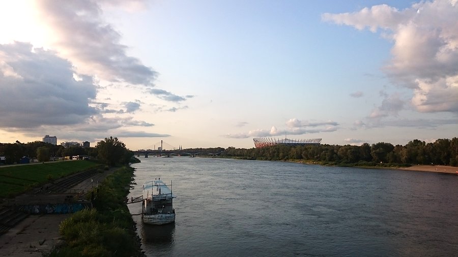 Wisła z mostu Łazienkowskiego