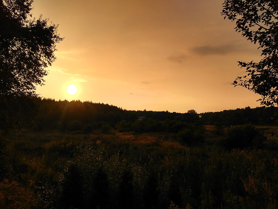 Zachód słońca nad doliną Kłodnicy