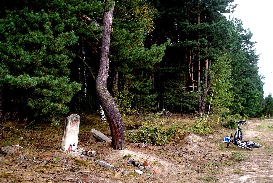 Kolejne dwa rowerki obok kirkutu inowłodzkiego