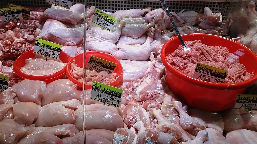 Stoisko zabitych małych zwierząt