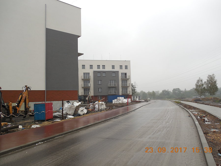 Nowe osiedle powstające przy ulicy łączącej plac Piastowski z ulicą Siemianowicką