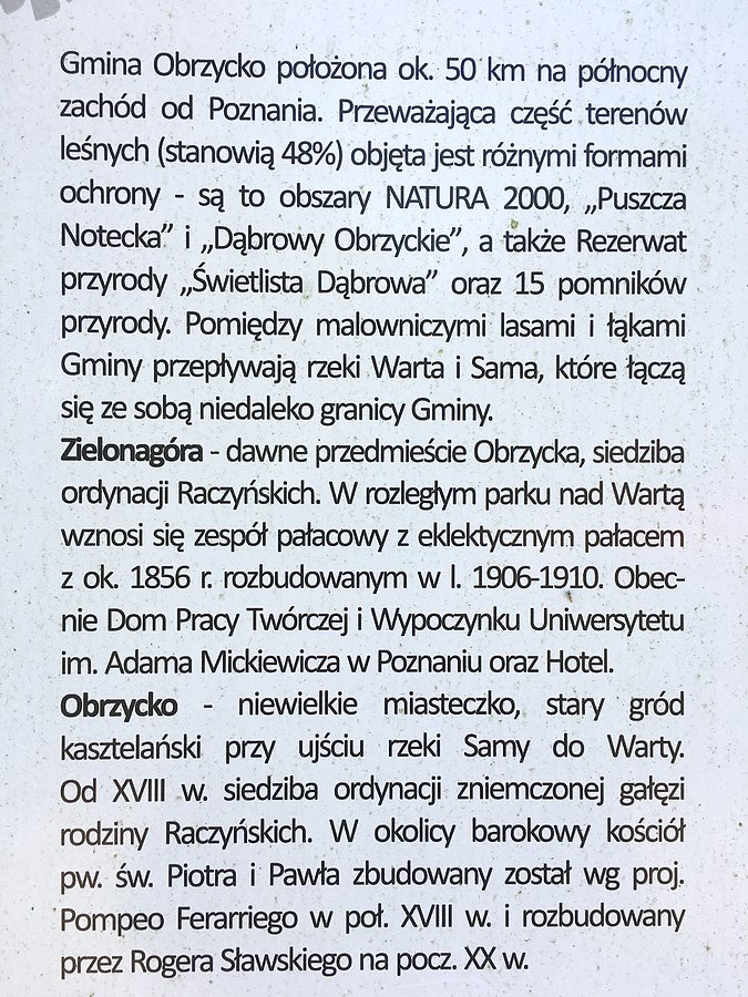 Trochę informacji na temat Obrzycka i okolicznych miejscowości