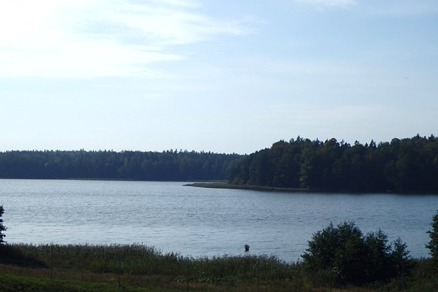 Jezioro Drwęckie widziane od strony wsi Piławki