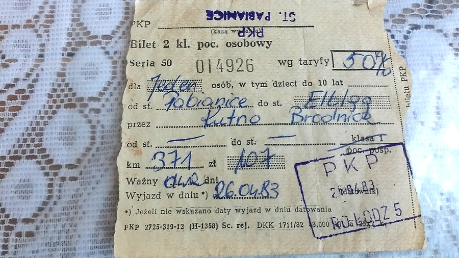 Bilet kolejowy