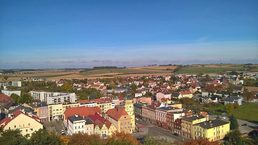 Widok z wieży zamku w Otmuchowie