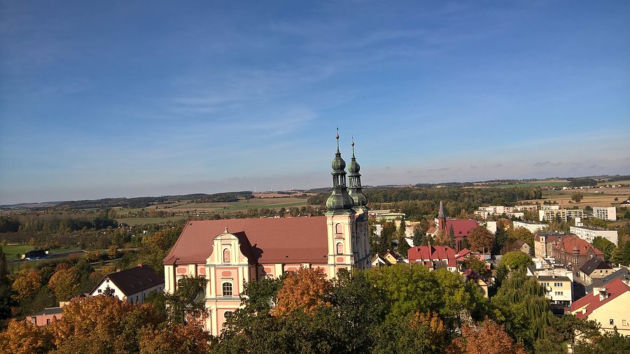 Widok z wieży zamku w Otmuchowie