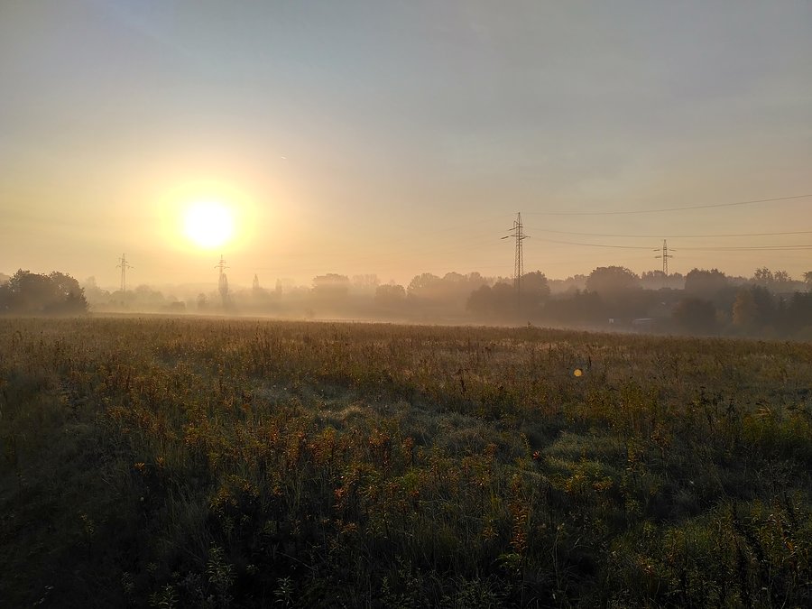 Piękny wschód słońca