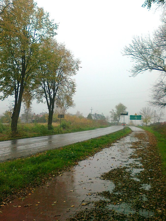 A tu już lało, więc włożyłam kurtkę
