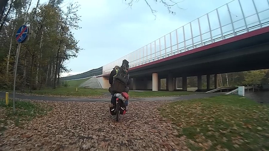 Strasznym zygzakiem jechał