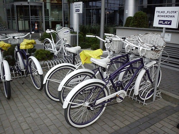 Flota rowerowa jednego z operatorów komórkowych