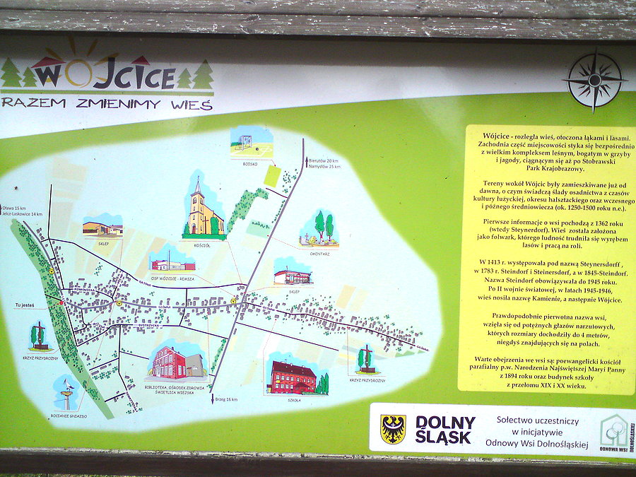 Plan i historia Wójcic
