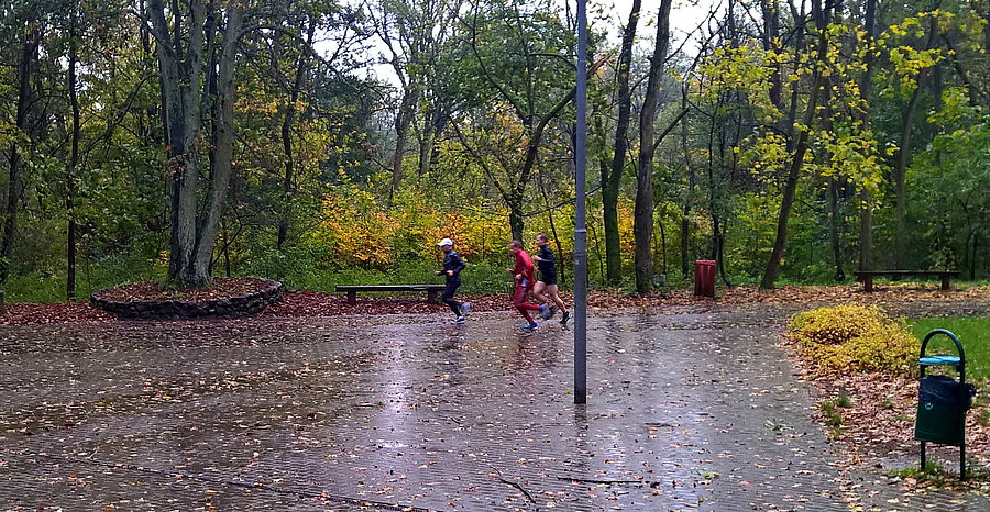 Sportowcom pogoda nie jest straszna - trening wokół Arkonki