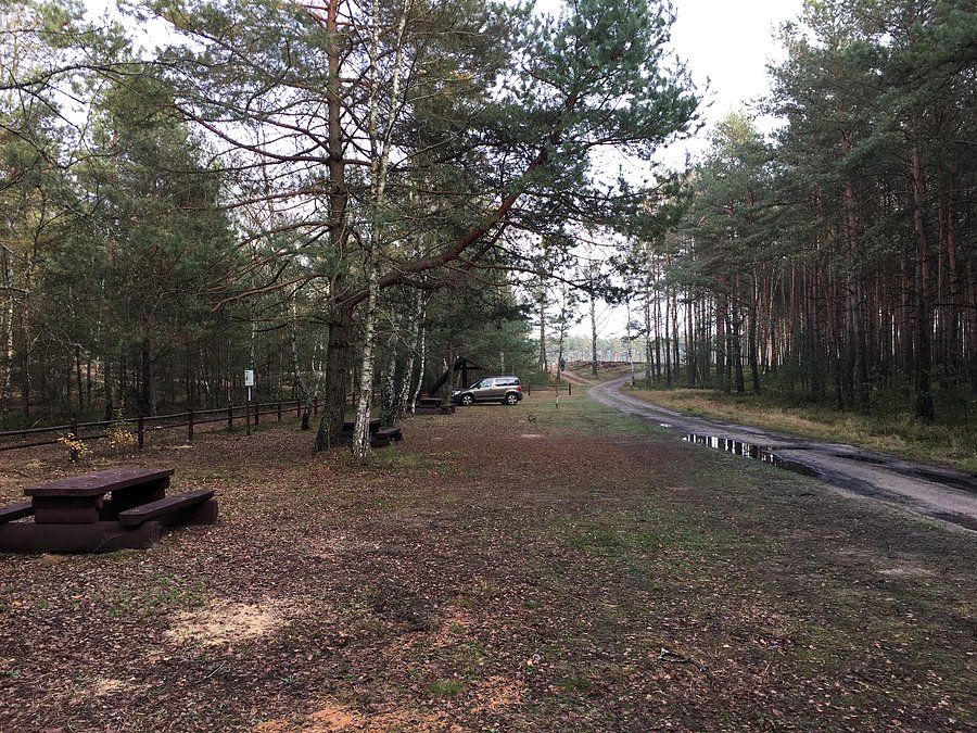 Leśny parking na trasie Klempicz - Smolary