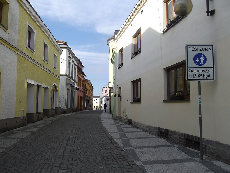 Jadę w kierunku rynku w Hlučínie