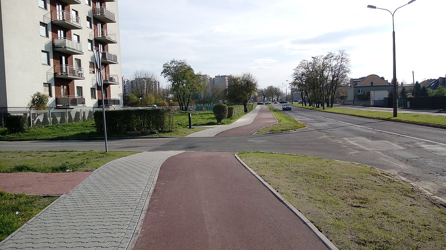 Droga rowerowa przy ulicy Morcinka